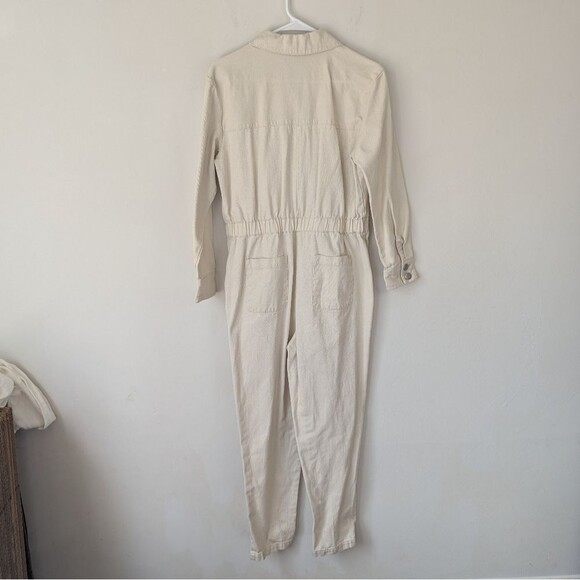 Sandy Liang x Target Cream Long Sleeve 90s Coveralls Jumpsuit Women's size 6 - Picture 8 of 11